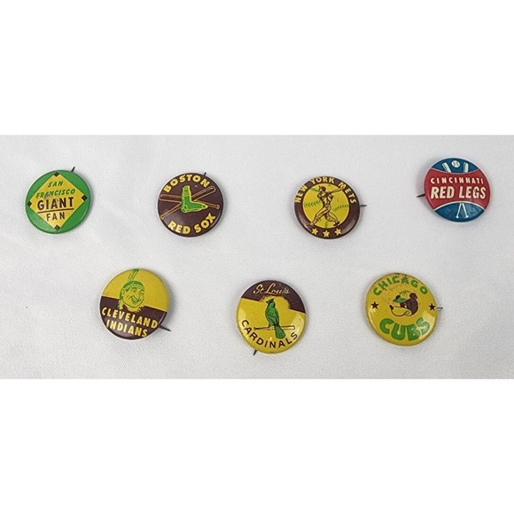 Other - 1966 Guy's Potato Chips Baseball Promo Pinback 7 Buttons Mets Cubs Red Sox Giant